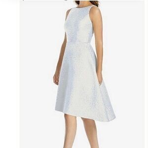 NWT Dessy Collection Style 3035 Park Avenue Brocade In Cloudy Gold